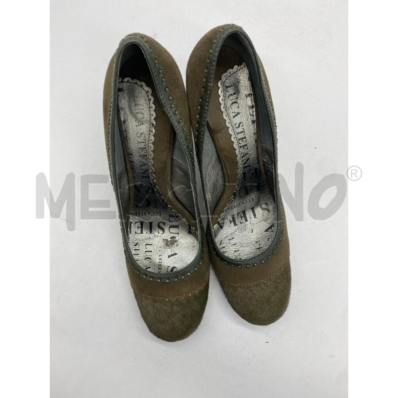 SCARPE TACCHI LUCA STEFANI PELLE VERDE | Mercatino dell'Usato Torino c.so traiano 4