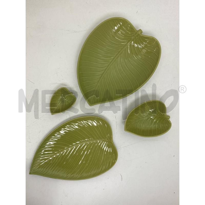 SERVIZIO PIATTI NEW BONE FOGLIA VERDE PZ.28 | Mercatino dell'Usato Torino c.so traiano 2