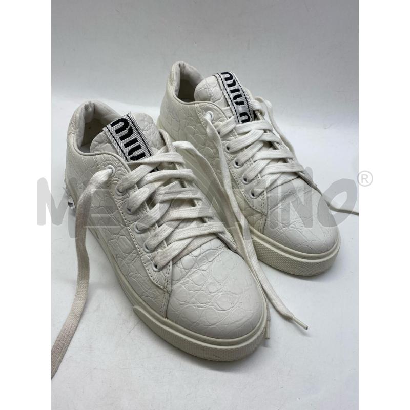 SNEAKERS DONNA MIU MIU PELLE BIANCHE | Mercatino dell'Usato Torino c.so traiano 1