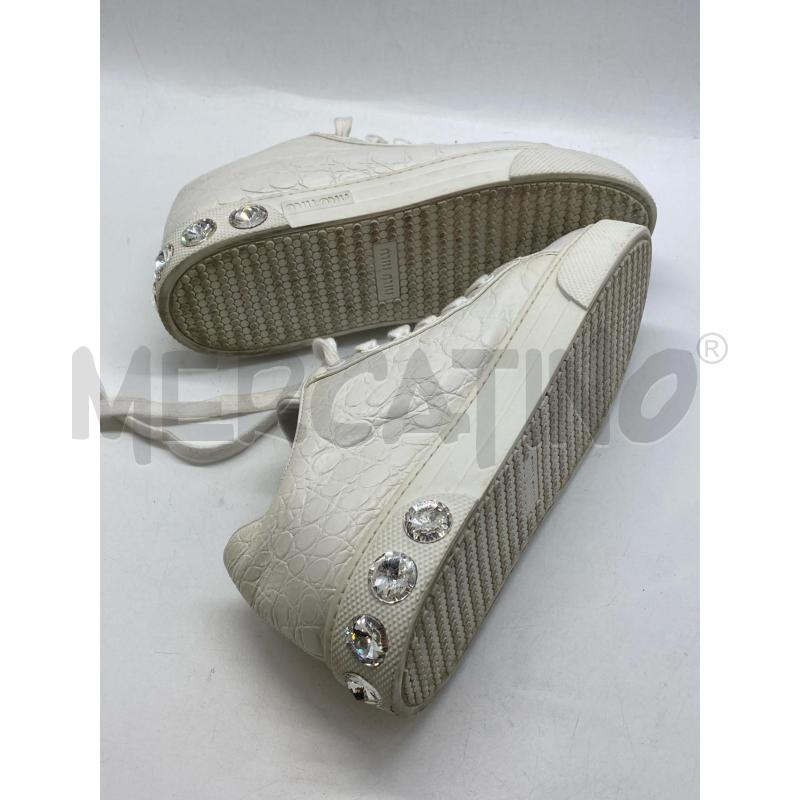 SNEAKERS DONNA MIU MIU PELLE BIANCHE | Mercatino dell'Usato Torino c.so traiano 4