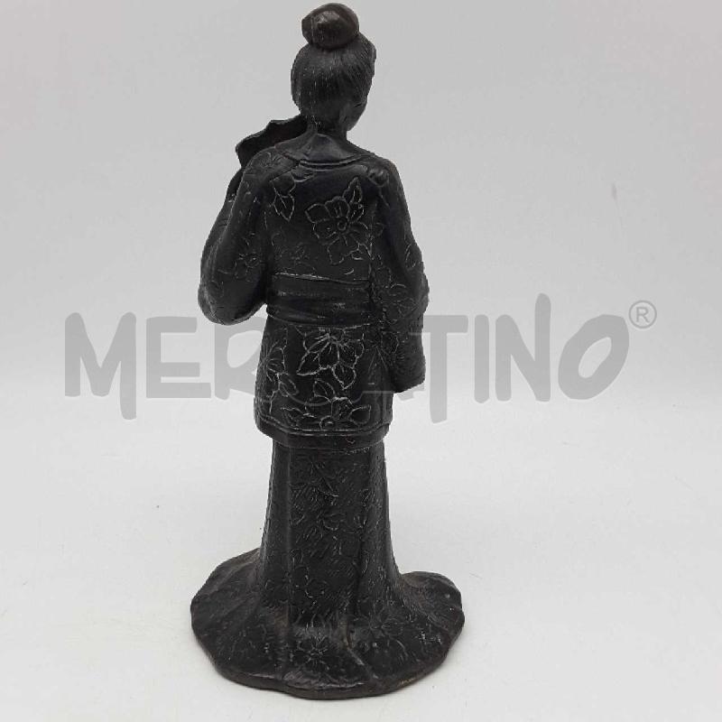 STATUA ANTICA METALLO GHEISHA | Mercatino dell'Usato Torino c.so traiano 2