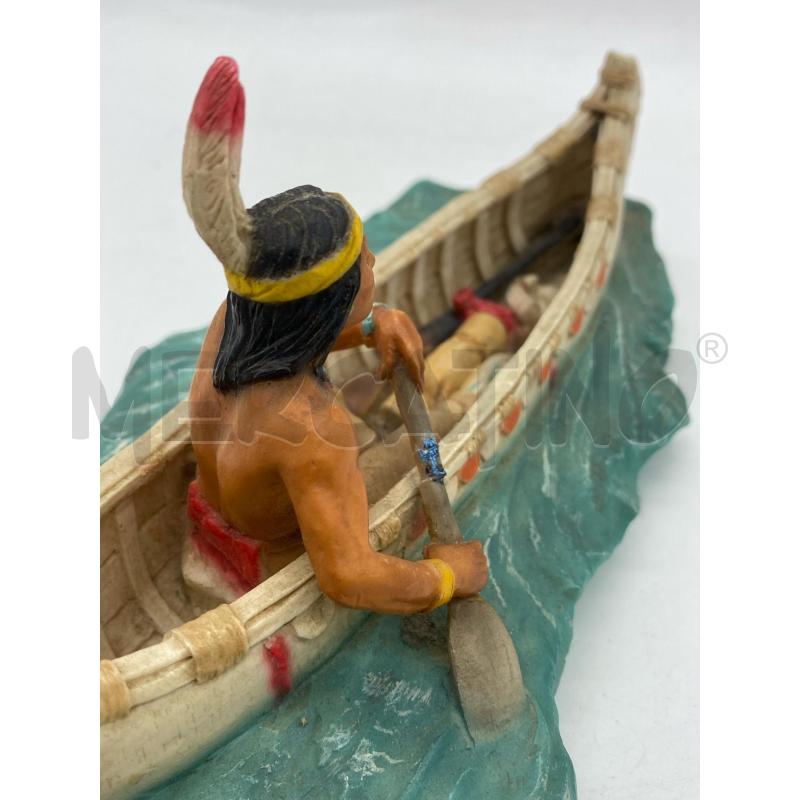 STATUA INDIANO IN CANOA CASTAGNA | Mercatino dell'Usato Torino c.so traiano 5