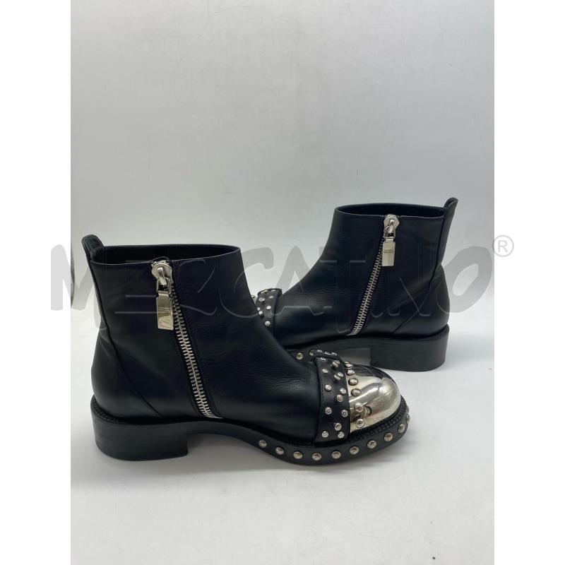 STIVALETTI DONNA ALEXANDER MCQUEEN CUOIO NERO | Mercatino dell'Usato Torino c.so traiano 5