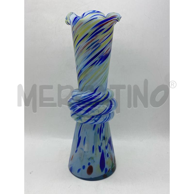 VASO VETRO MURANO AZZ | Mercatino dell'Usato Torino c.so traiano 1