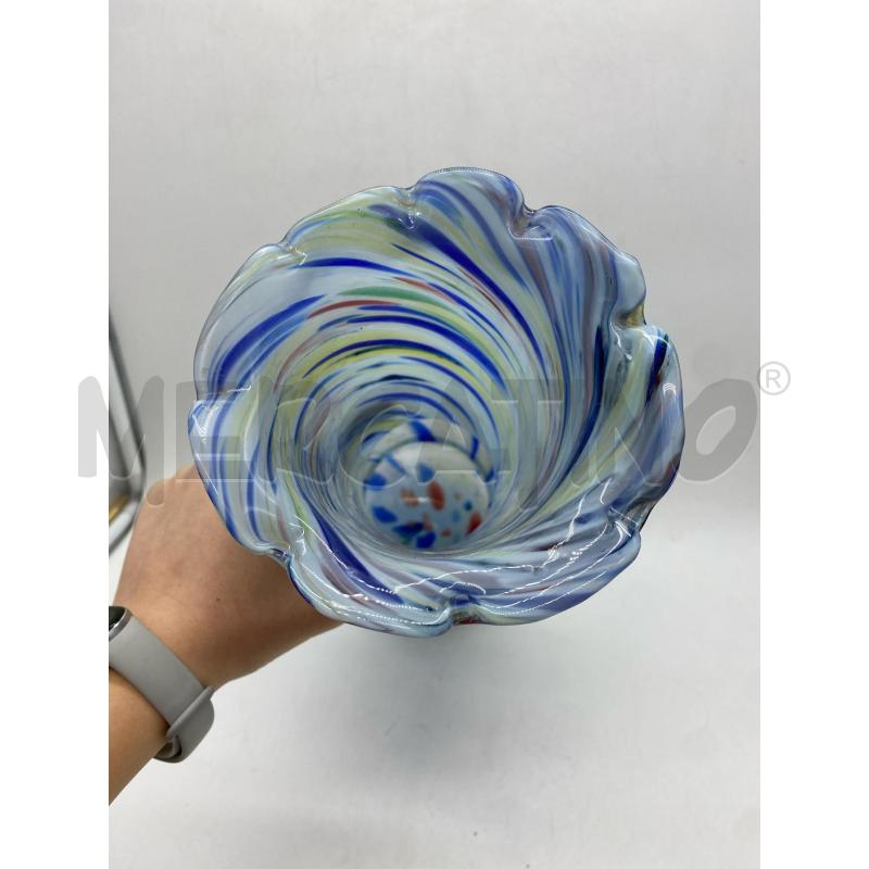 VASO VETRO MURANO AZZ | Mercatino dell'Usato Torino c.so traiano 2