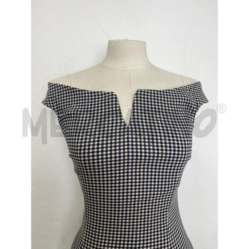 VESTITO DONNA DENNY ROSE QUADRI BEIGE E BLU | Mercatino dell'Usato Torino c.so traiano 2