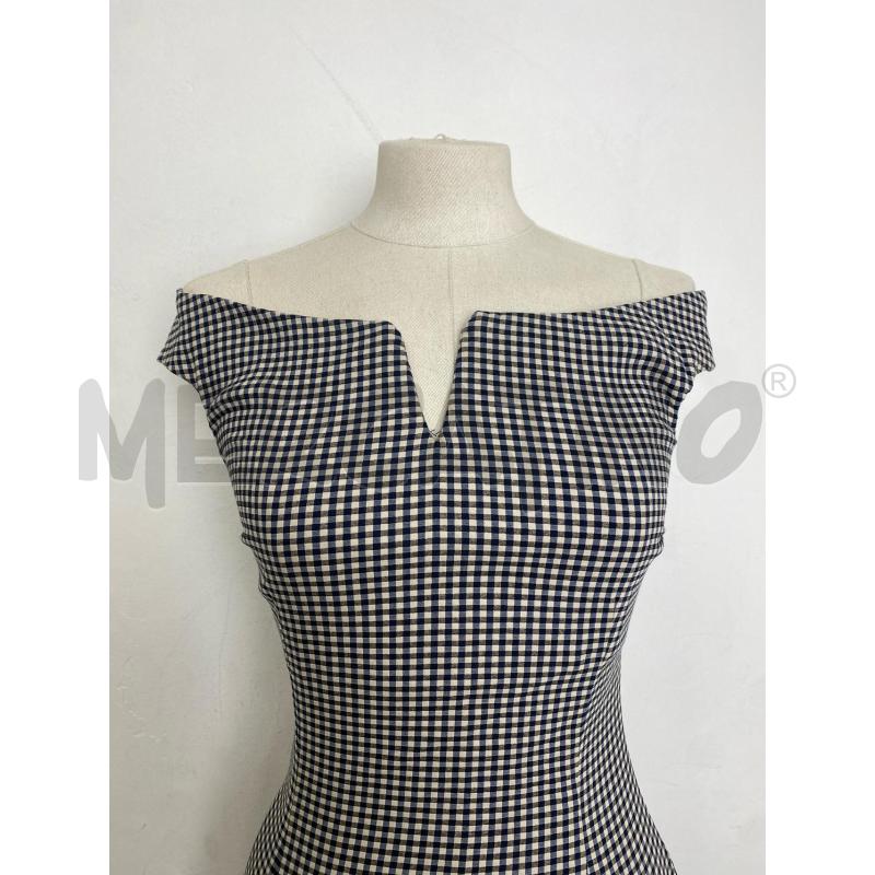 VESTITO DONNA DENNY ROSE QUADRI BEIGE E BLU | Mercatino dell'Usato Torino c.so traiano 3