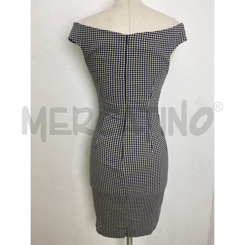 VESTITO DONNA DENNY ROSE QUADRI BEIGE E BLU | Mercatino dell'Usato Torino c.so traiano 4