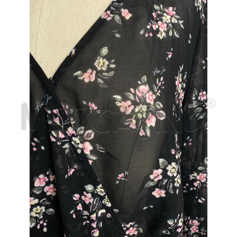 VESTITO DONNA LIU JO NERO MOTIVO FLOREALE | Mercatino dell'Usato Torino c.so traiano 2