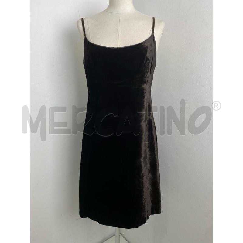 VESTITO DONNA PIANOFORTE MAX MARA VELLUTO MARRONE SCURO | Mercatino dell'Usato Torino c.so traiano 1
