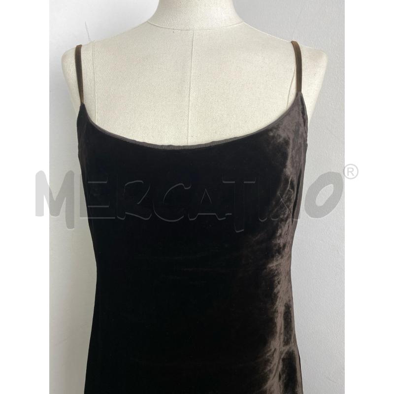 VESTITO DONNA PIANOFORTE MAX MARA VELLUTO MARRONE SCURO | Mercatino dell'Usato Torino c.so traiano 2