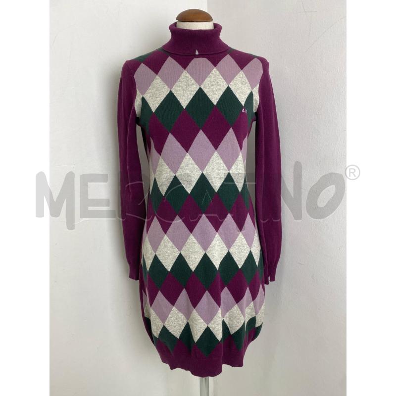 VESTITO DONNA SUN68 CASHMERE QUADR BORD | Mercatino dell'Usato Torino c.so traiano 1