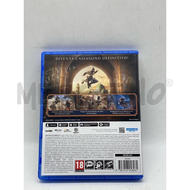 VIDEO GIOCO ASSASIN'S CREED MIRAGE PS5 | Mercatino dell'Usato Torino c.so traiano 3