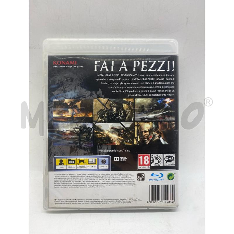 VIDEO GIOCO METAL GEAR RISING PS3 | Mercatino dell'Usato Torino c.so traiano 2