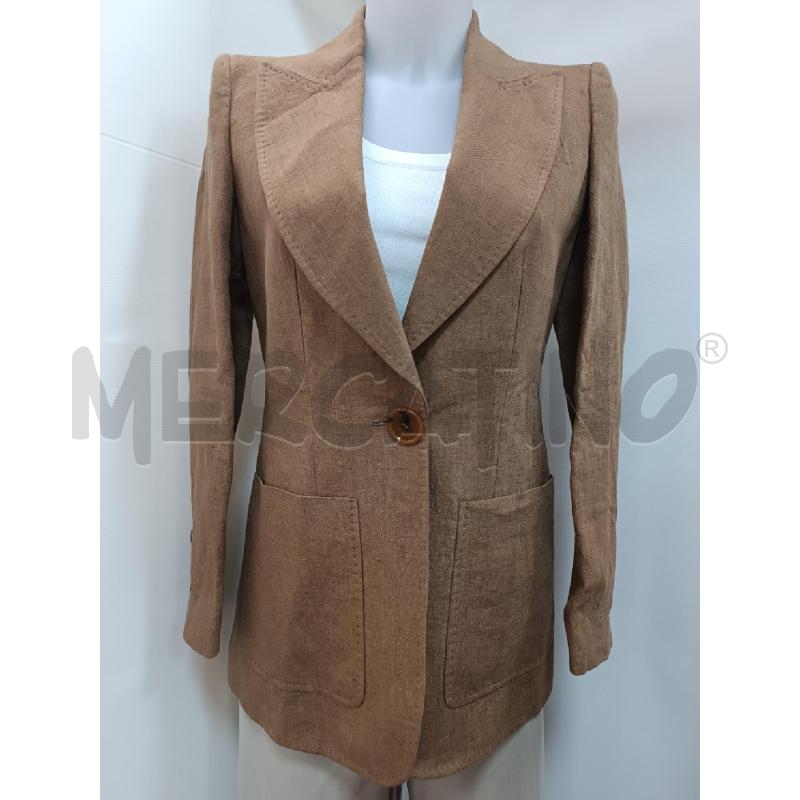 BLAZER DONNA LUISA SPAGNOLI PURO LINO MARRONE | Mercatino dell'Usato Torino tenivelli 1