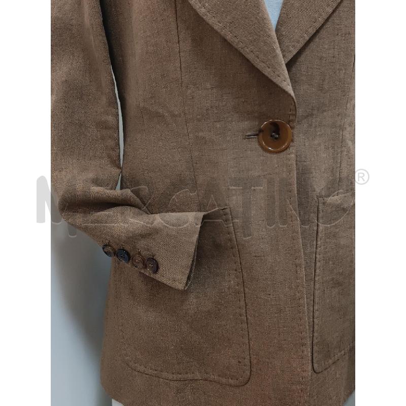 BLAZER DONNA LUISA SPAGNOLI PURO LINO MARRONE | Mercatino dell'Usato Torino tenivelli 2