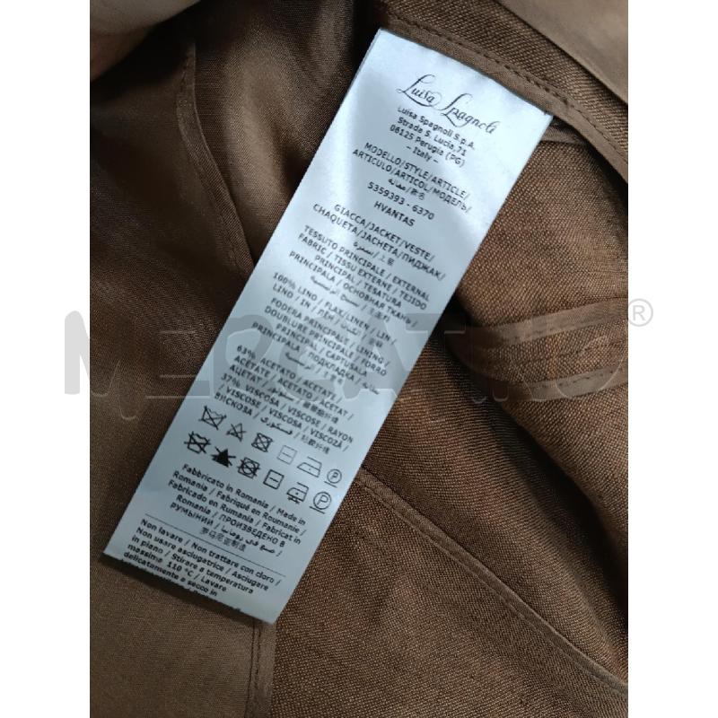 BLAZER DONNA LUISA SPAGNOLI PURO LINO MARRONE | Mercatino dell'Usato Torino tenivelli 4