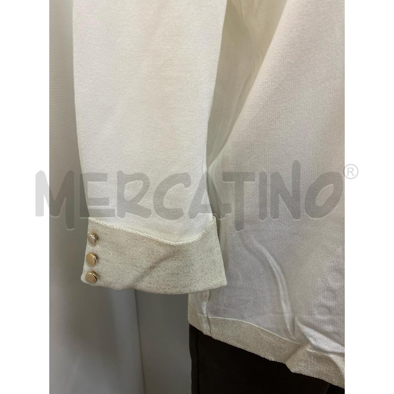 BLUSA DONNA BLUOLTRE PANNA BORDINI BEIGE DORATI  | Mercatino dell'Usato Torino tenivelli 2