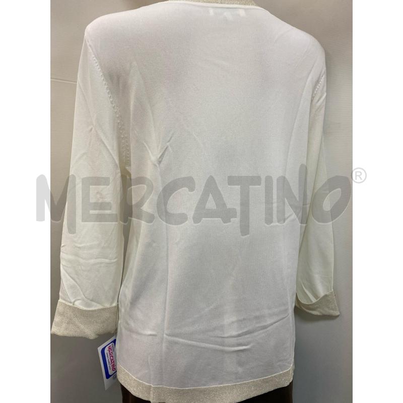 BLUSA DONNA BLUOLTRE PANNA BORDINI BEIGE DORATI  | Mercatino dell'Usato Torino tenivelli 4