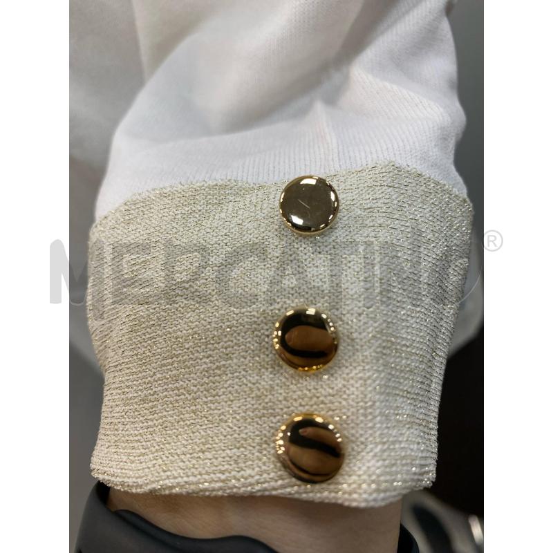 BLUSA DONNA BLUOLTRE PANNA BORDINI BEIGE DORATI  | Mercatino dell'Usato Torino tenivelli 5