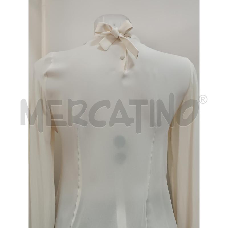 BLUSA DONNA CALIBAN BEIGE SETA MANICA LUNGA  | Mercatino dell'Usato Torino tenivelli 3