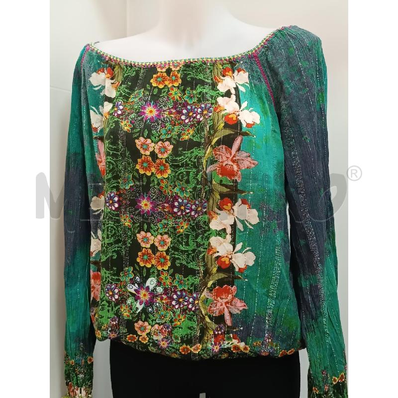 BLUSA DONNA DESIGUAL VERDE BLU FLOREALE ROSA ARANCIONE | Mercatino dell'Usato Torino tenivelli 1