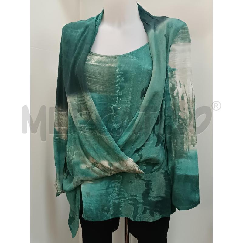 BLUSA DONNA IXOS VERDE SFUMATURE VARIE  | Mercatino dell'Usato Torino tenivelli 1