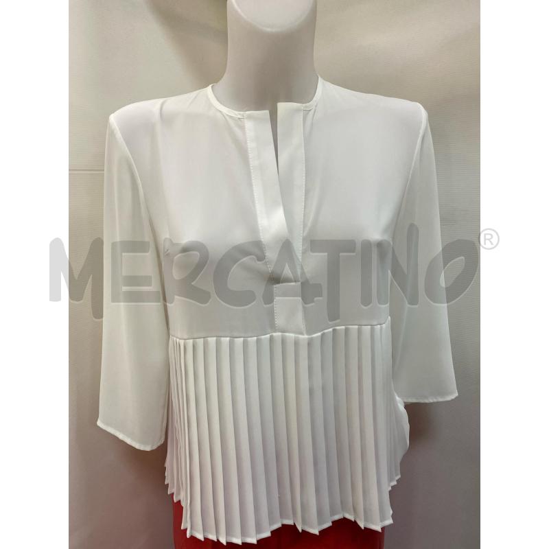 BLUSA DONNA JEANS LEGGERA TRASPARENTE PLISSE IN BASSO  | Mercatino dell'Usato Torino tenivelli 1