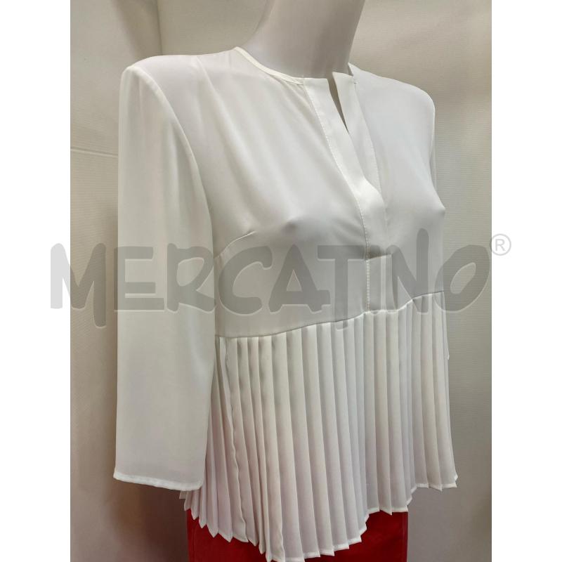 BLUSA DONNA JEANS LEGGERA TRASPARENTE PLISSE IN BASSO  | Mercatino dell'Usato Torino tenivelli 2