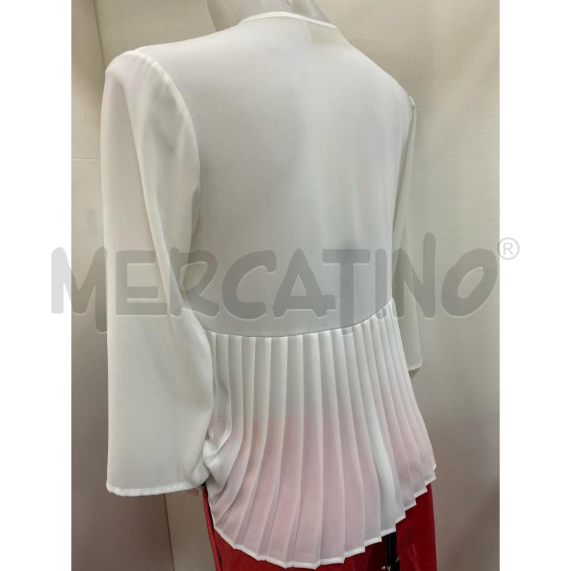 BLUSA DONNA JEANS LEGGERA TRASPARENTE PLISSE IN BASSO  | Mercatino dell'Usato Torino tenivelli 3