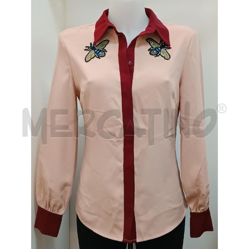 BLUSA DONNA KORALLINE ROSA CIPRIA RICAMO APE  | Mercatino dell'Usato Torino tenivelli 1