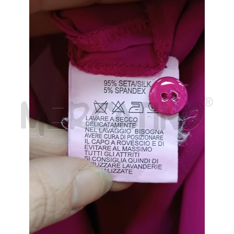 BLUSA DONNA LUISA SPAGNOLI ROSA FUCSIA SCOLLO VOLLANT  | Mercatino dell'Usato Torino tenivelli 4