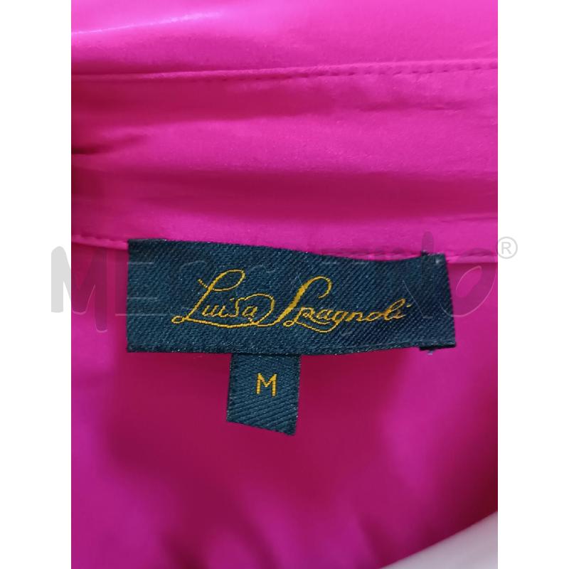 BLUSA DONNA LUISA SPAGNOLI ROSA FUCSIA SCOLLO VOLLANT  | Mercatino dell'Usato Torino tenivelli 5