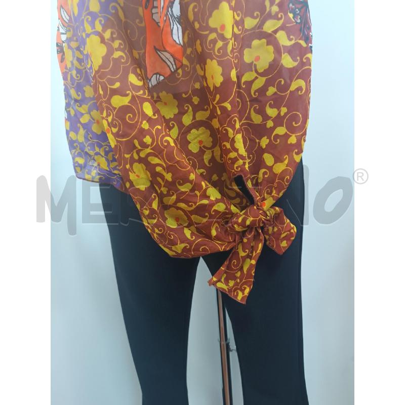 BLUSA DONNA MANILA GRACE SMANICATA BORDEAUX ARANCIONE GIALLA  | Mercatino dell'Usato Torino tenivelli 3
