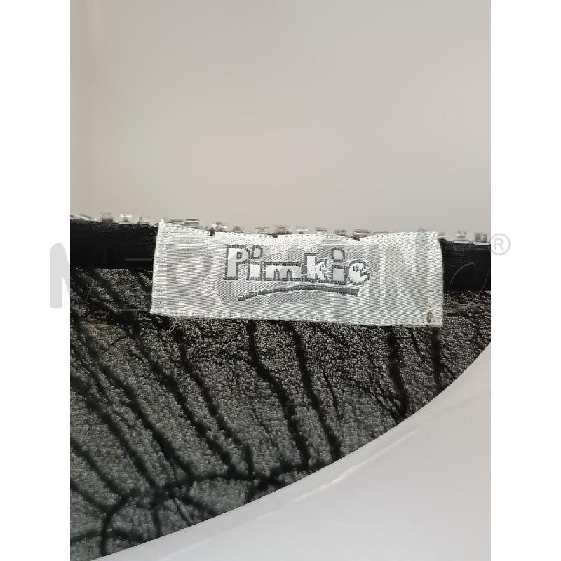 BLUSA DONNA PIMKIE NERO PERLINE E STRASS ARGENTATE | Mercatino dell'Usato Torino tenivelli 4
