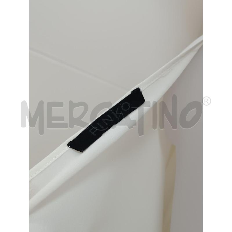 BLUSA DONNA PINKO SETA BIANCO PANNA TRASPARENTE  | Mercatino dell'Usato Torino tenivelli 4