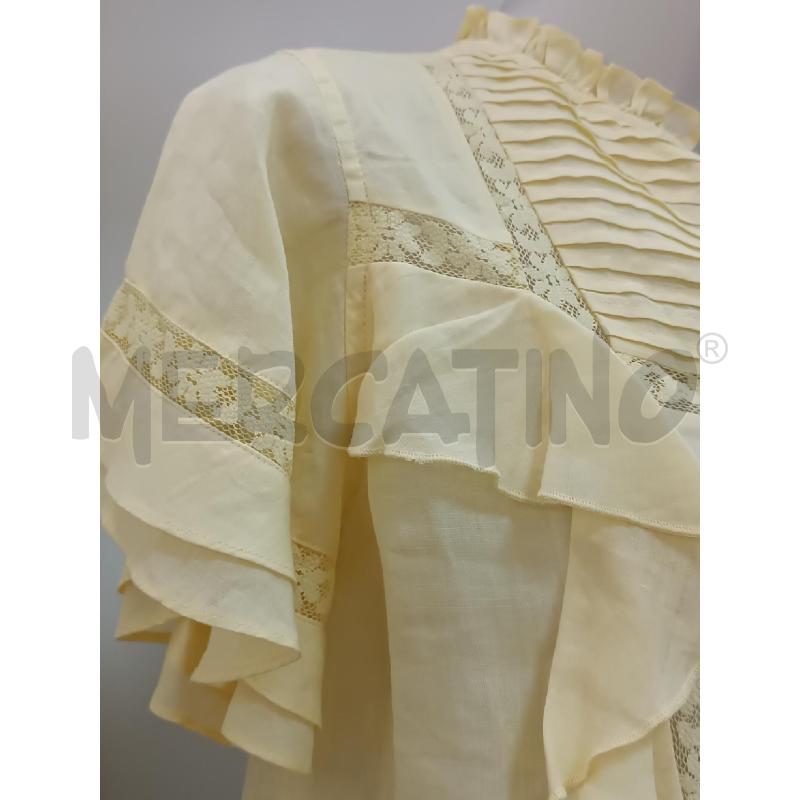 BLUSA DONNA TWINSET GIALLA VOLLANT E INSERTI PIZZO 1/2 MANICA  | Mercatino dell'Usato Torino tenivelli 2