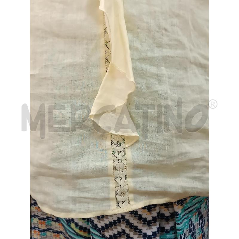 BLUSA DONNA TWINSET GIALLA VOLLANT E INSERTI PIZZO 1/2 MANICA  | Mercatino dell'Usato Torino tenivelli 3
