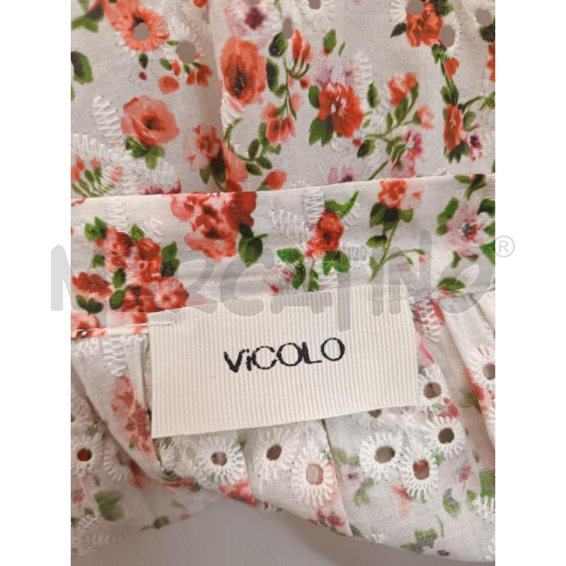BLUSA DONNA VICOLO BIANCA FLOREALE ROSSA  | Mercatino dell'Usato Torino tenivelli 4