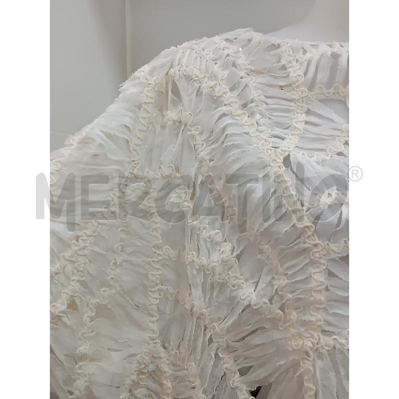 BLUSA DONNA ZARA PANNA MANICA CADENTE FETTUCCINE TRASPARENTE  | Mercatino dell'Usato Torino tenivelli 2
