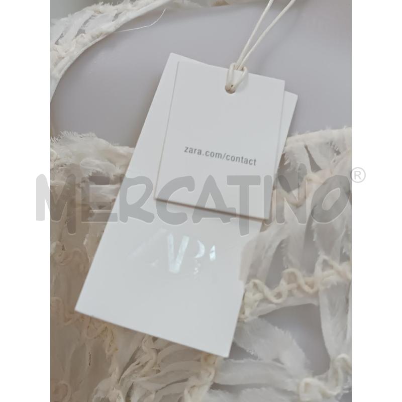 BLUSA DONNA ZARA PANNA MANICA CADENTE FETTUCCINE TRASPARENTE  | Mercatino dell'Usato Torino tenivelli 4