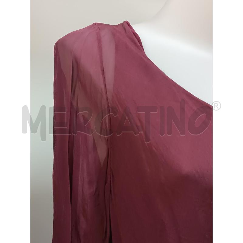 BLUSA LUNGA DONNA BORDEAUX MISTOSETA MANICA LUNGA  | Mercatino dell'Usato Torino tenivelli 2