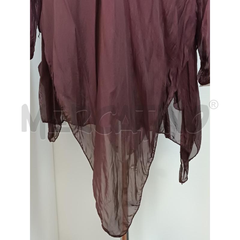 BLUSA LUNGA DONNA BORDEAUX MISTOSETA MANICA LUNGA  | Mercatino dell'Usato Torino tenivelli 3