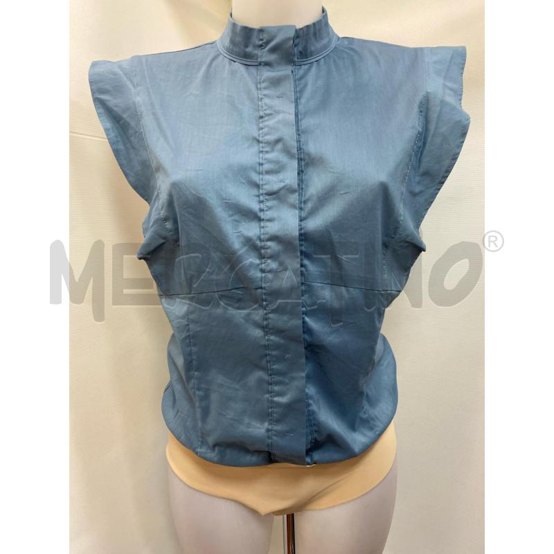 BODY DONNA CAMICIA EMME MARELLA SMANICATA AZZURRA CARTA DA ZUCCHERO | Mercatino dell'Usato Torino tenivelli 4