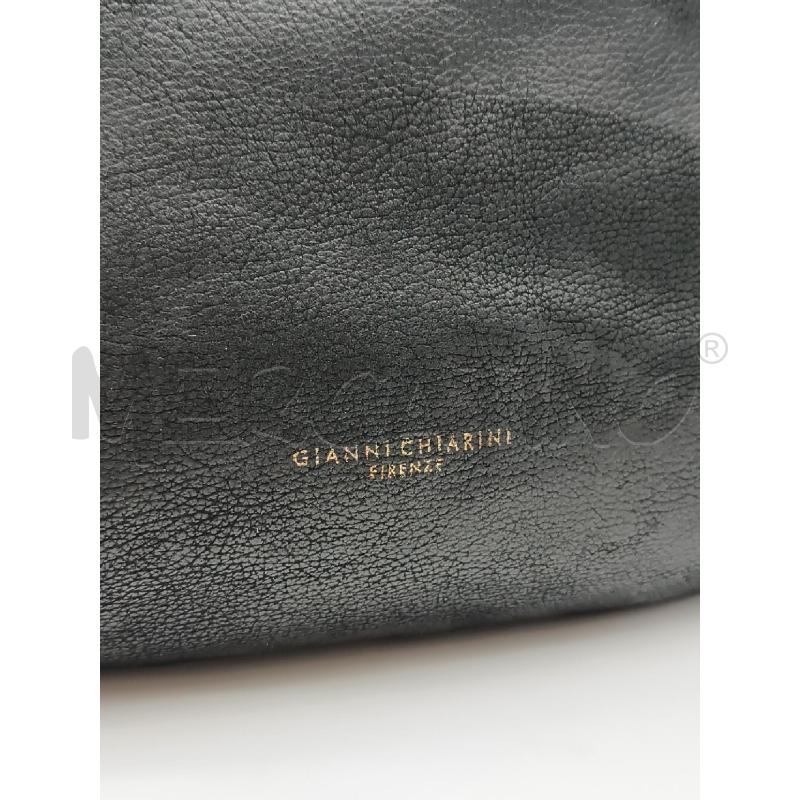 BORSA A SPALLA PELLE GIANNI CHIARINI NERA ZIP LATERALI | Mercatino dell'Usato Torino tenivelli 2