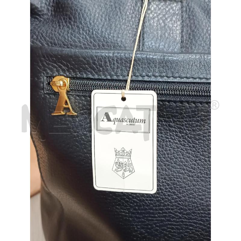 BORSA DONNA AQUASCUTUM NERO IN PELLE MARTELLATA  | Mercatino dell'Usato Torino tenivelli 2