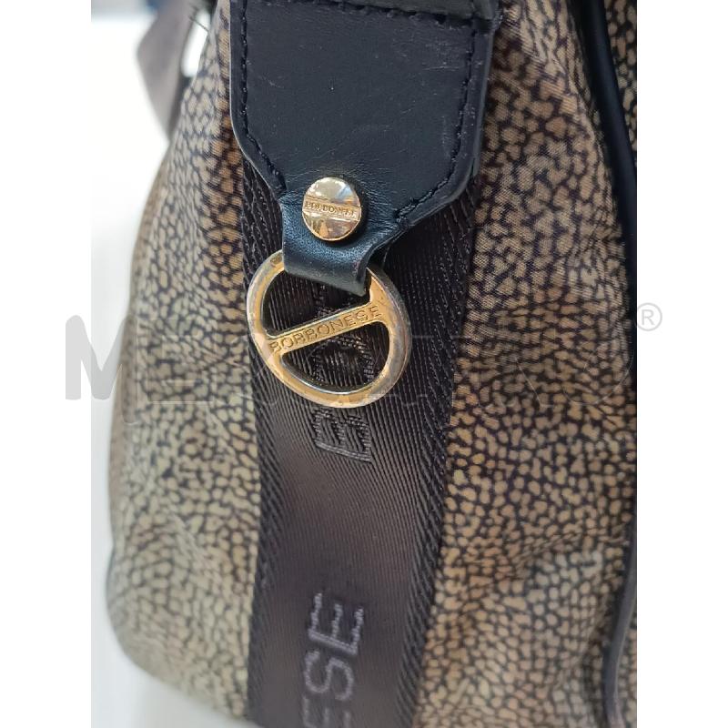 BORSA DONNA BORBONESE MARRONE BEIGE MACULATO TRACOLLA MARRONE  | Mercatino dell'Usato Torino tenivelli 5