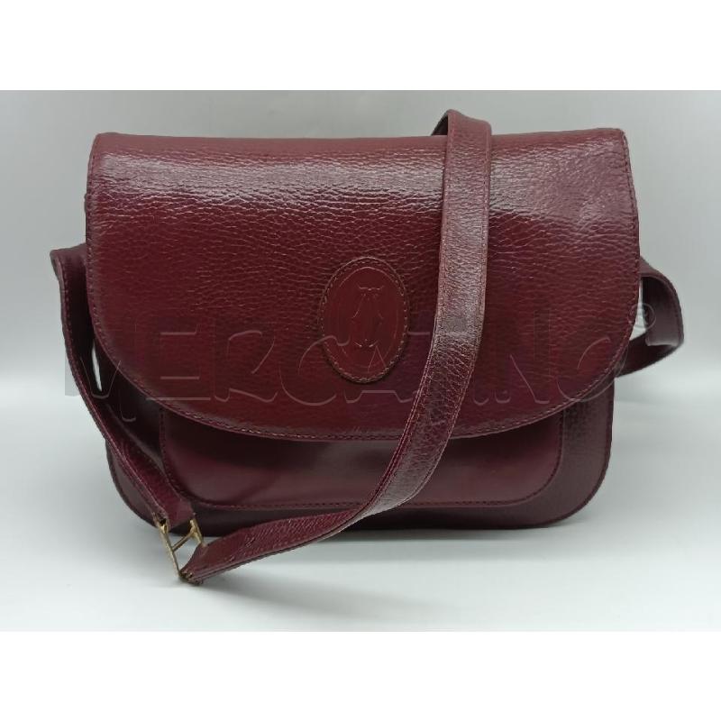 BORSA DONNA CARTIER ROSSO BORDEAUX TRACOLLA | Mercatino dell'Usato Torino tenivelli 1