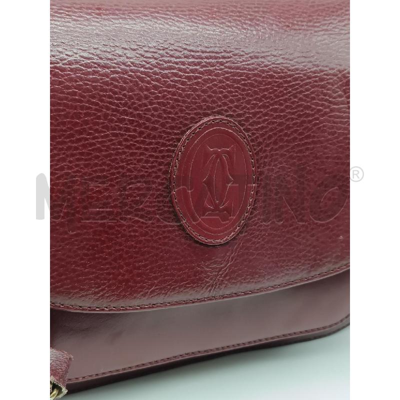 BORSA DONNA CARTIER ROSSO BORDEAUX TRACOLLA | Mercatino dell'Usato Torino tenivelli 2