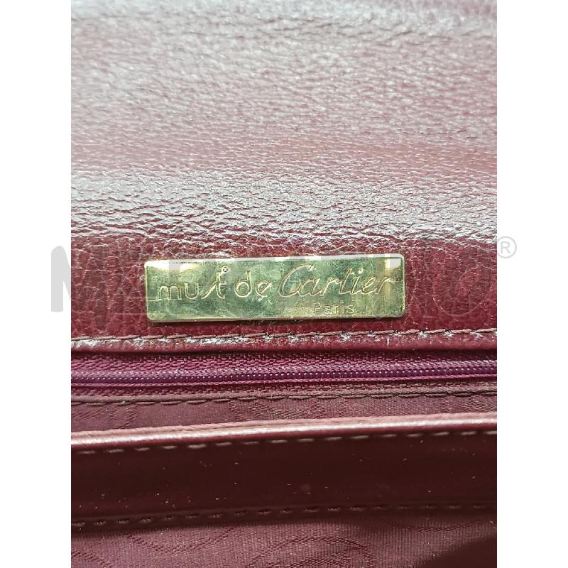 BORSA DONNA CARTIER ROSSO BORDEAUX TRACOLLA | Mercatino dell'Usato Torino tenivelli 5